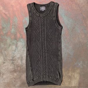 Anthroplogie Paper Crane Sleeveless Sweater Dress Diamond Weave - L